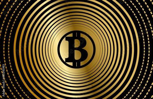 Minimal Background Bitcoin Design Vector