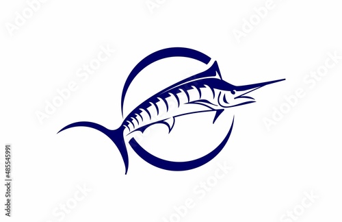 Vector Illustrative Marlin Fish