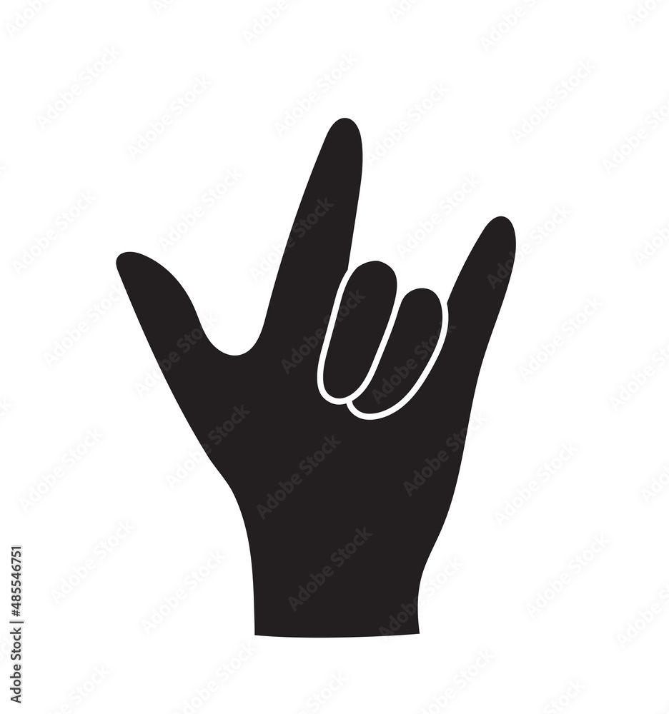 Obraz premium I Love You language hand sign icon