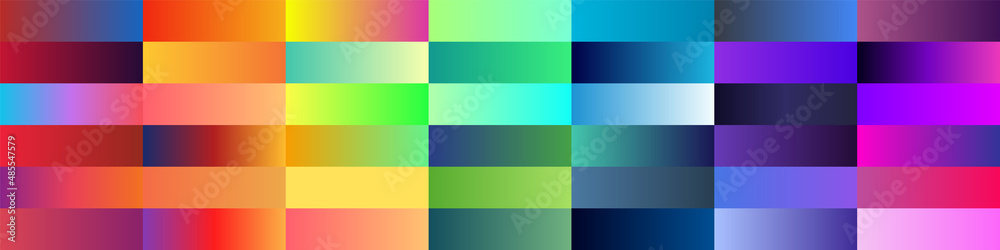 Bright Colour Gradients for UI and Graphic Design Backgrounds. Vivid Modern Colourful Gradient set