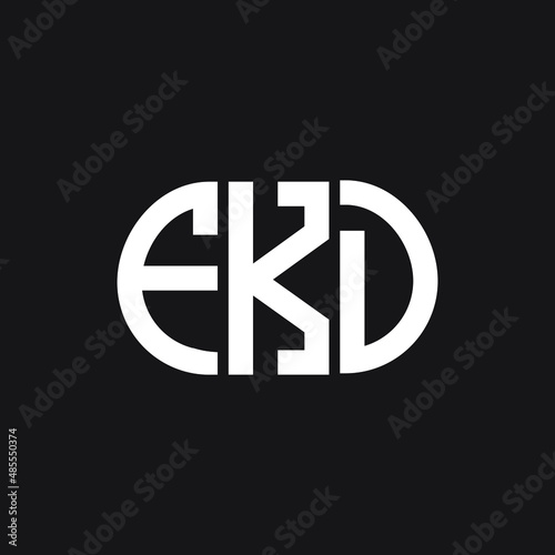 FKD letter logo design on black background. FKD creative initials letter logo concept. FKD letter design.
 photo