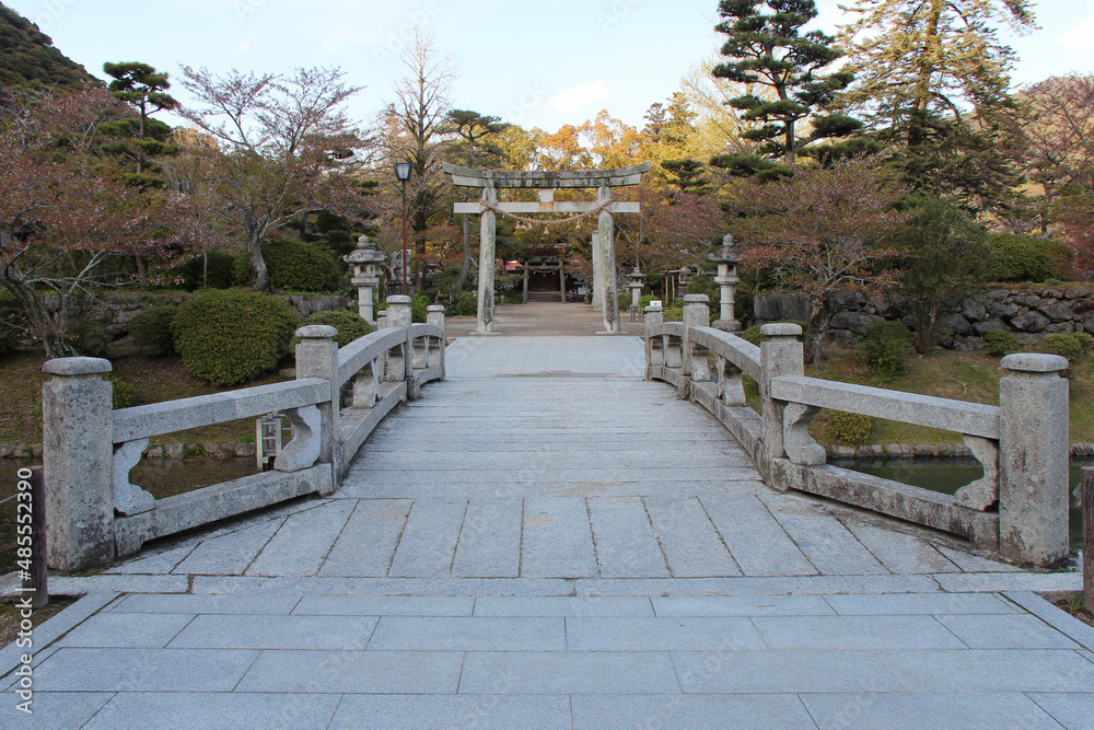 shinto shrine (kikko) in iwakuni in japan