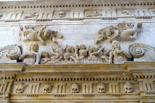 Bitonto, historic city in Apulia. Detail of church