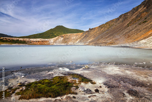 Caldera of Golovnina volcano on Kunashir island, South Kuriles