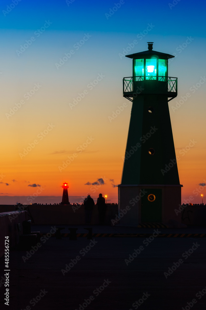 Lighthouse during the sunset