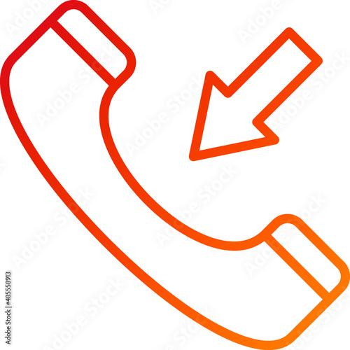 Vector Design Incoming Call Icon Style