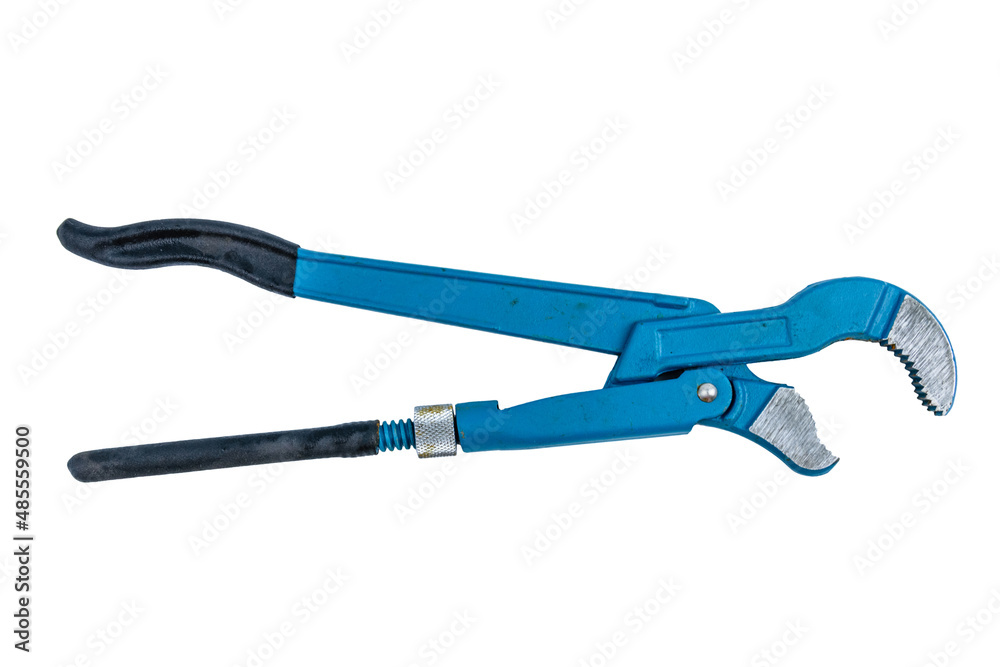 Fototapeta premium Adjustable pipe wrench isolated on a white background