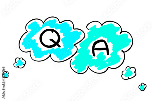 two thought bubbles with Q for Question and A for Answer  © Sina Ettmer