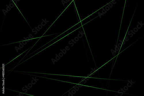 Abstract black with green lines, triangles background modern design. Vector illustration EPS 10.