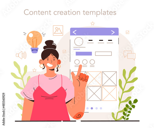 Content creation templates. Content strategy development. Social media