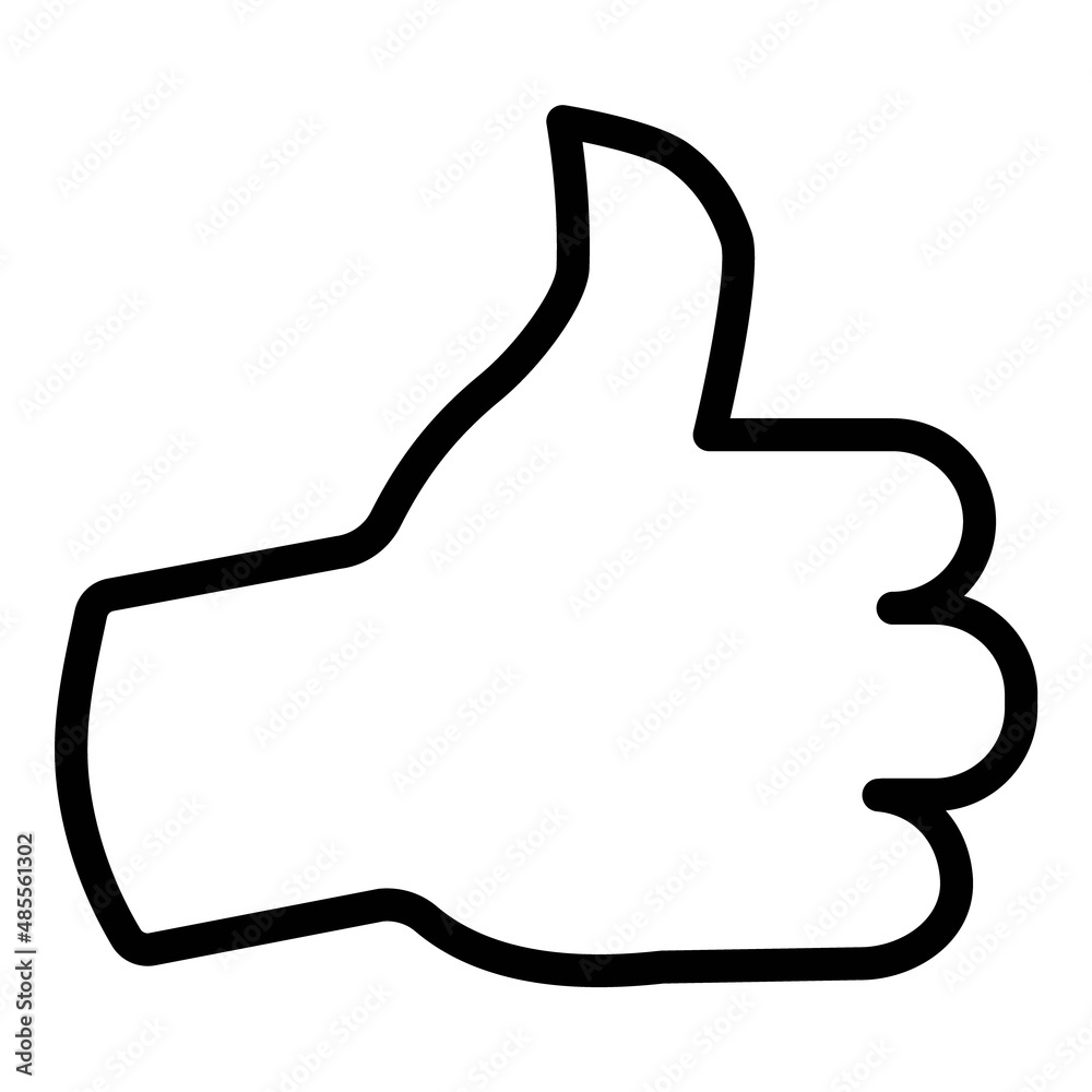 Thumbs Up Cartoon Flat Icon Isolated On White Background Thumbs Up Cartoon Flat Icon Isolated On White Background