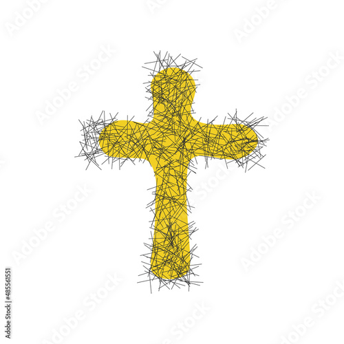 Christian easter cross hand...