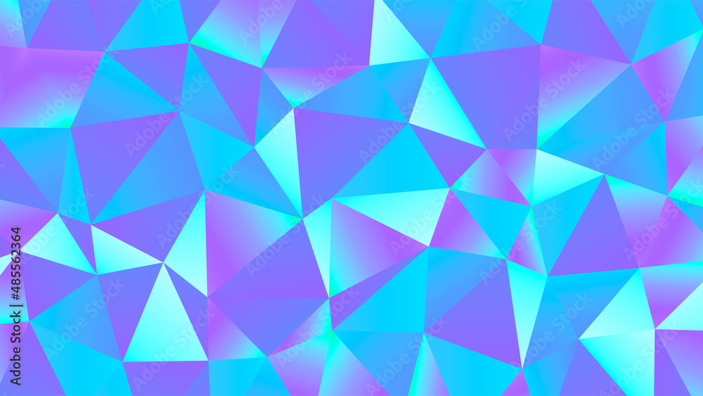 Obraz premium Blue Iridescent Polygonal Mosaic Background. Creative Design Backdrop
