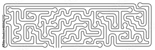 Vector illustration of maze or labyrinth isolated on white background