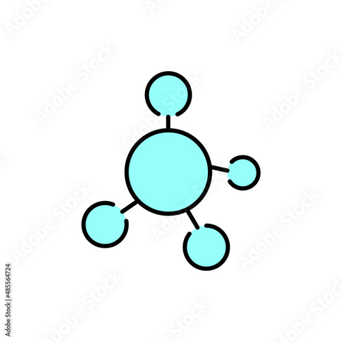Carbone formule color line icon. Pictogram for web page