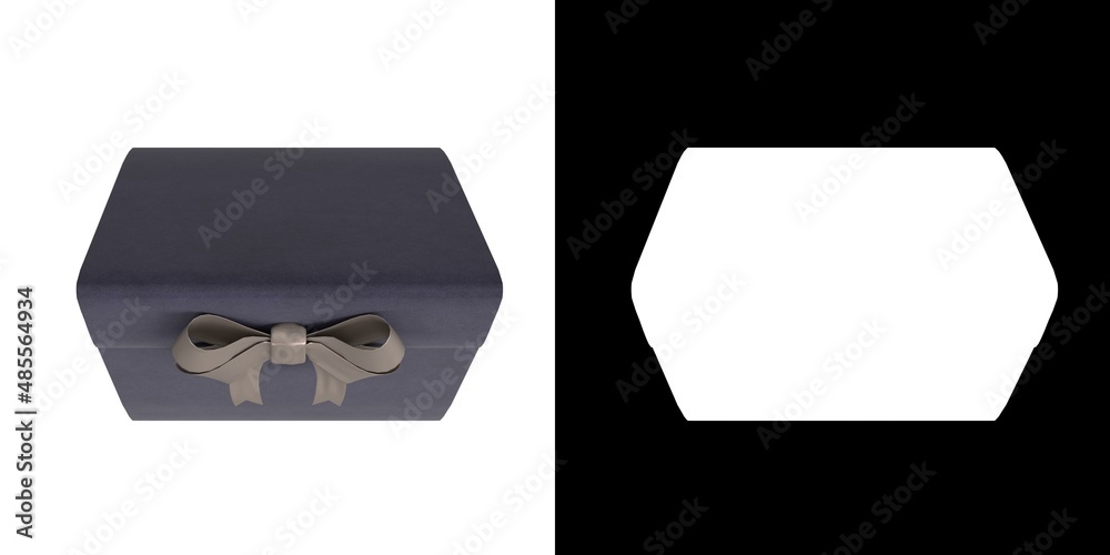 3D rendering illustration of a small gift paper bag 3D rendering illustration of a small gift paper bag