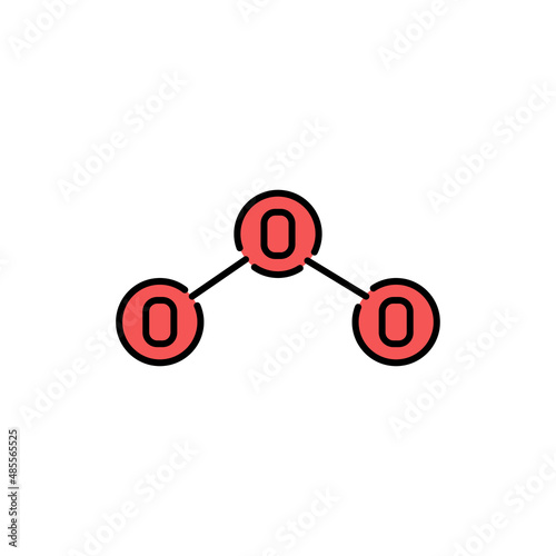 Ozone formule color line icon. Pictogram for web page