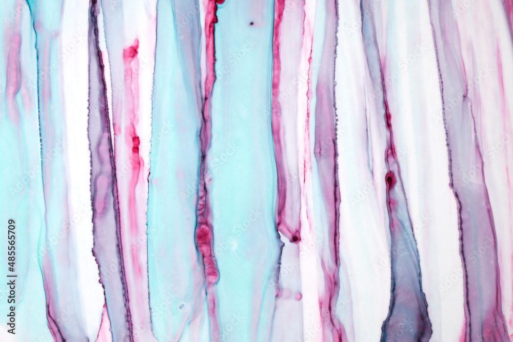 Abstract pink blue stripes background, purple watercolor ink wallpaper, purple paint stains