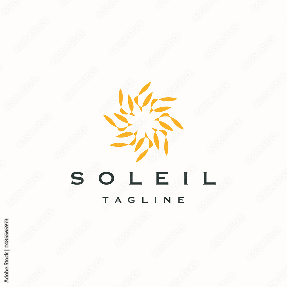 Sun logo icon design template flat vector Sun logo icon design template flat vector