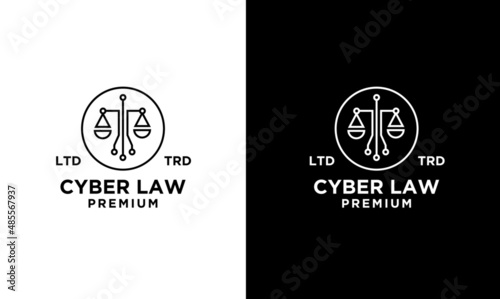cyber justice law firm logo icon design