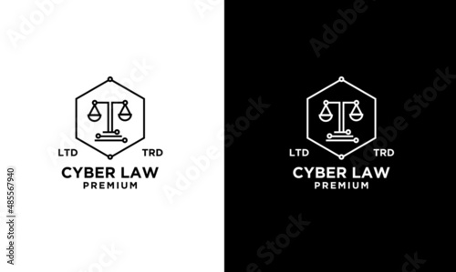 cyber justice law firm logo icon design