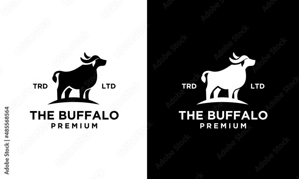black buffalo vector logo design