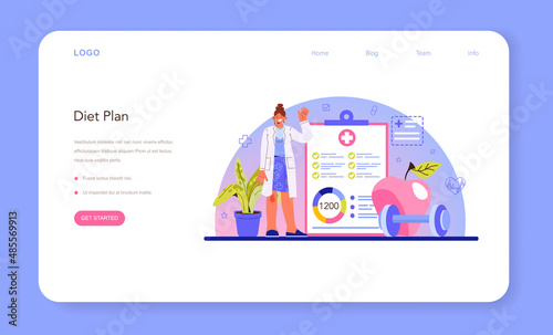 Sport therapy web banner or landing page. People doing sport exercise