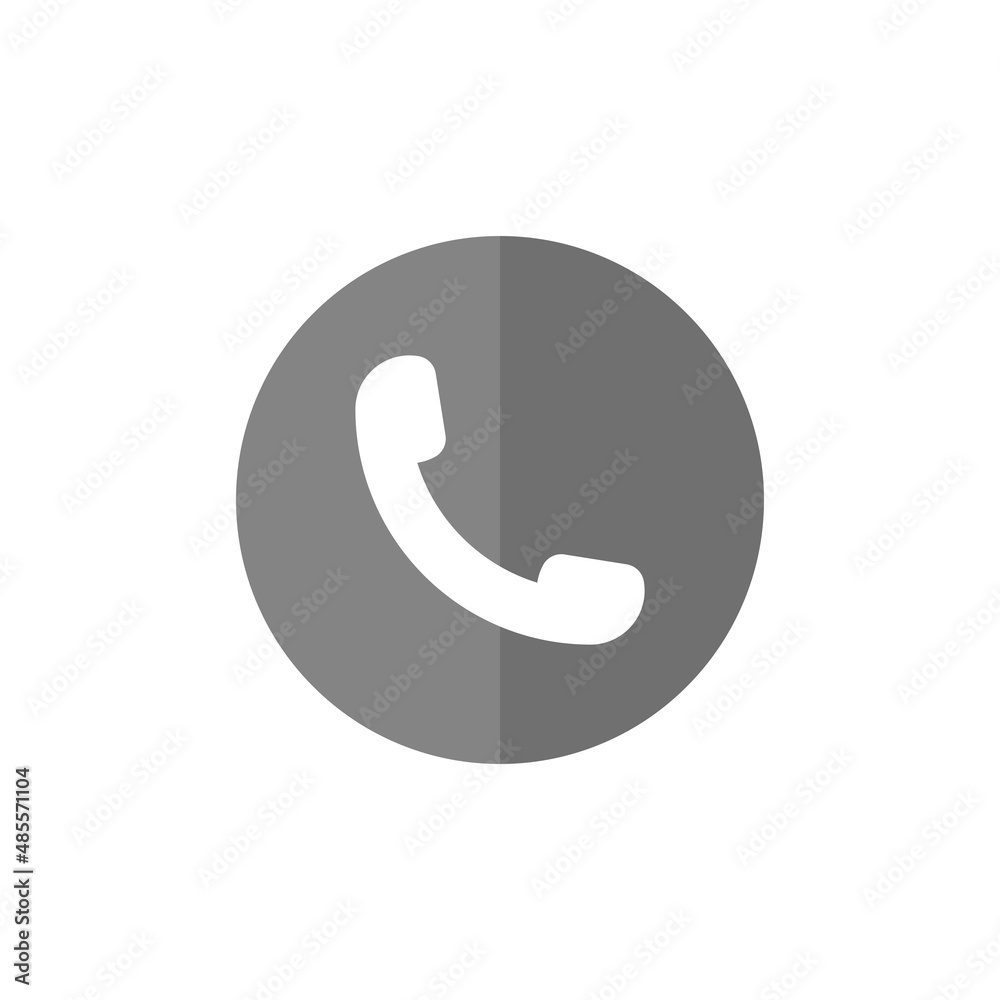 Accept call grey flat vector icon Accept call grey flat vector icon
