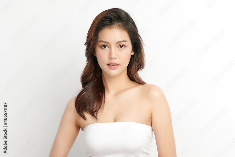 Beautiful young asian woman with clean fresh skin on white background, Face care, Facial treatment, Cosmetology, beauty and spa, Asian women portrait. Beautiful young asian woman with clean fresh skin on white background, Face care, Facial treatment, Cosmetology, beauty and spa, Asian women portrait.