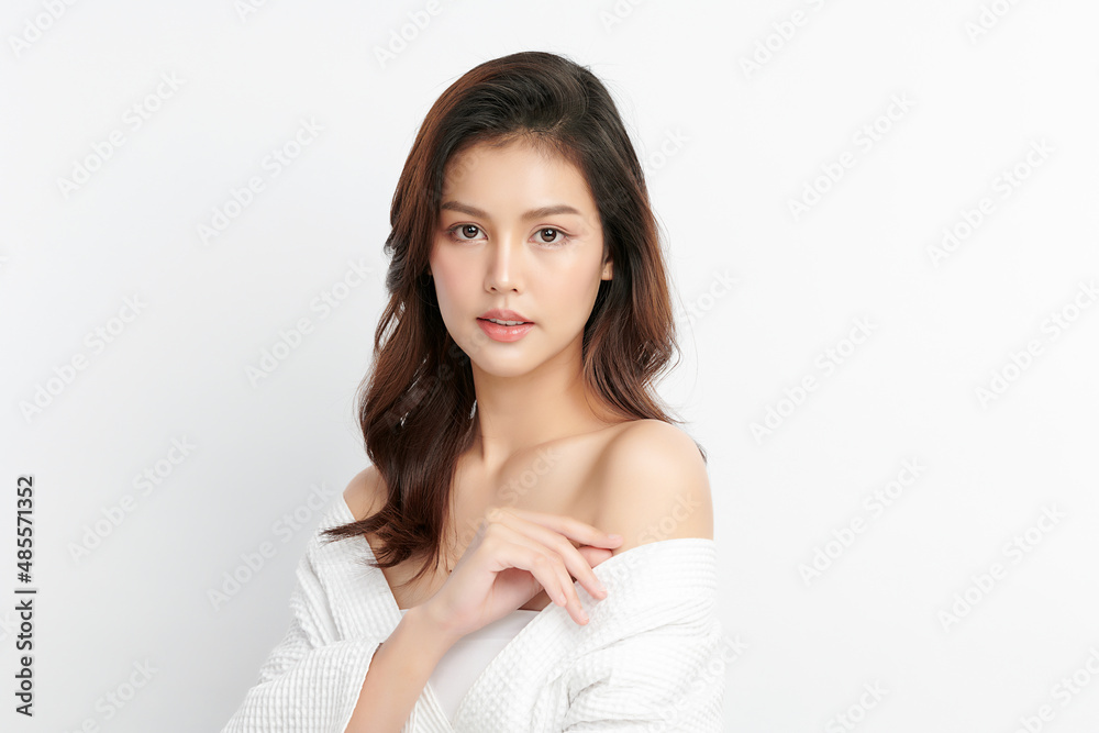 Beautiful young asian woman with clean fresh skin on white background, Face care, Facial treatment, Cosmetology, beauty and spa, Asian women portrait. Beautiful young asian woman with clean fresh skin on white background, Face care, Facial treatment, Cosmetology, beauty and spa, Asian women portrait.
