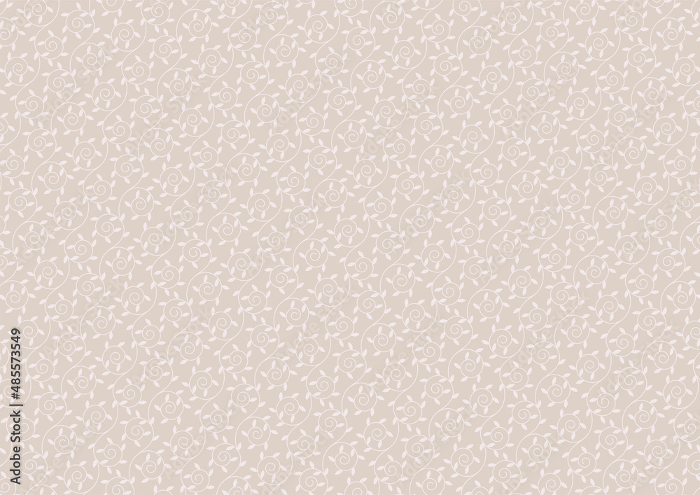 Fototapeta premium アラベスク模様の背景イラスト: ベージュ色