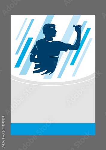 Dart sport poster in vector quality.