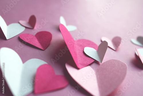 pink hearts background © Sivhoung