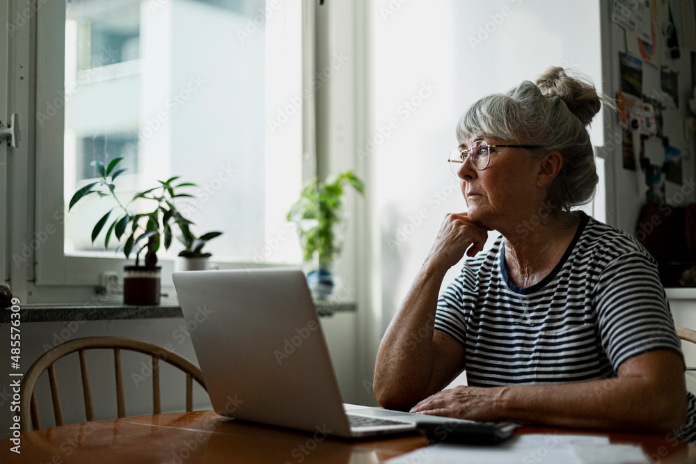 Senior woman using laptop Senior woman using laptop