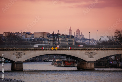 Sacre Coeur and Pont d'Iena Bridge Paris, France