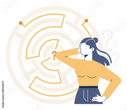 Choice concept. Difficult decision-making, success or failure.