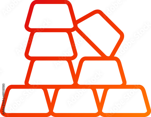 Vector Design Gold Ingots Icon Style