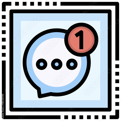 CHAT filled outline icon,linear,outline,graphic,illustration