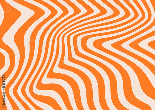Slika na platnu Wavy retro groovy 70s 90s background texture.