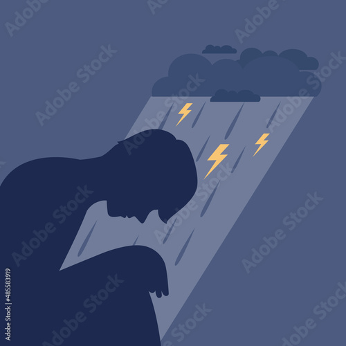 Depression concept. Mental disorder, feeling of despair and helplessness