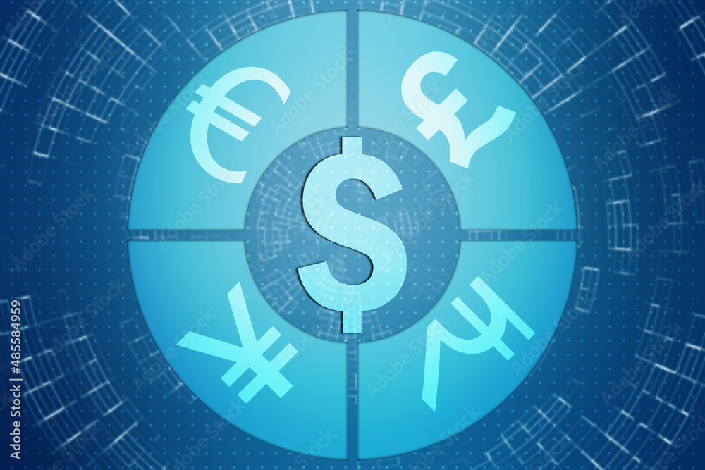 Money transfer. Global Currency. Stock Exchange, Financial Background,Stock market concept