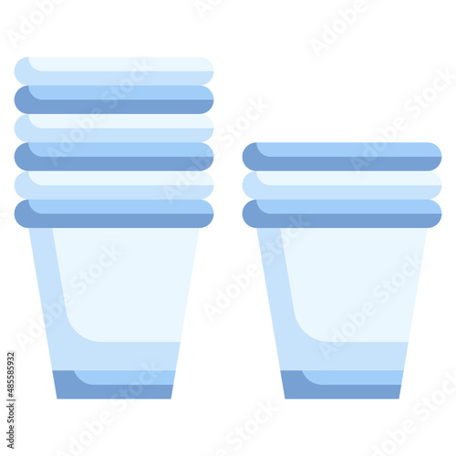 PAPER CUP flat icon,linear,outline,graphic,illustration