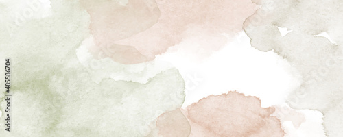 Vector watercolor art background. Old paper. Aged watercolour texture for cards, flyers, poster. watercolour banner. Wall. Beige, pink, white. Brushstrokes and splashes. Painted template for design.