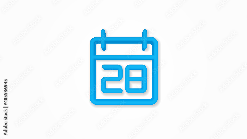 date and time, calendar realistic icon. 3d vector illustration. Isolated line color pictogram. Transparent shadows date and time, calendar realistic icon. 3d vector illustration. Isolated line color pictogram. Transparent shadows