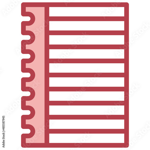 PAPER red line icon,linear,outline,graphic,illustration