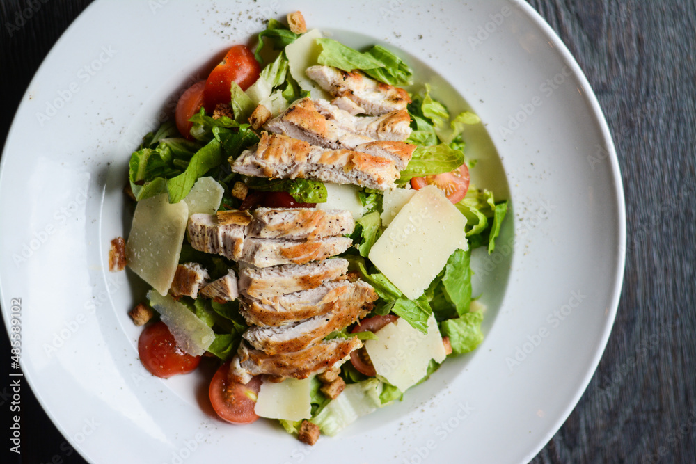 Salad tomato healthy lunch vegetable chicken Salad tomato healthy lunch vegetable chicken