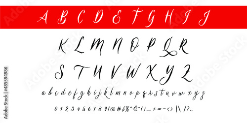 Alphabet letters font set. Classic patterns, custom logos, poster. Typographic classic style font, vector illustration