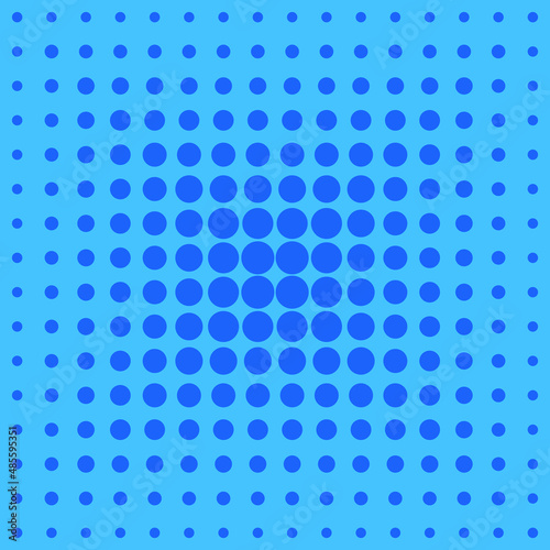 The blue circles decrease from the center to the edge of the background. Background for any use.