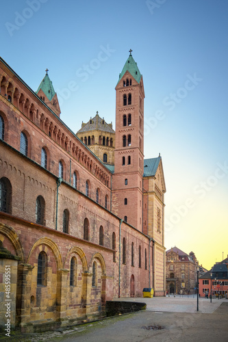 Speyer Cathedral at dusk, Germany