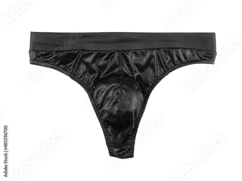 Фотография black men briefs thong isolated on white background